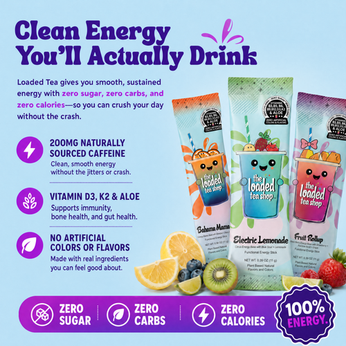 Colorful packaging of Mermaid functional energy sticks with fruit flavors, featuring bright cartoon mermaid characters on a