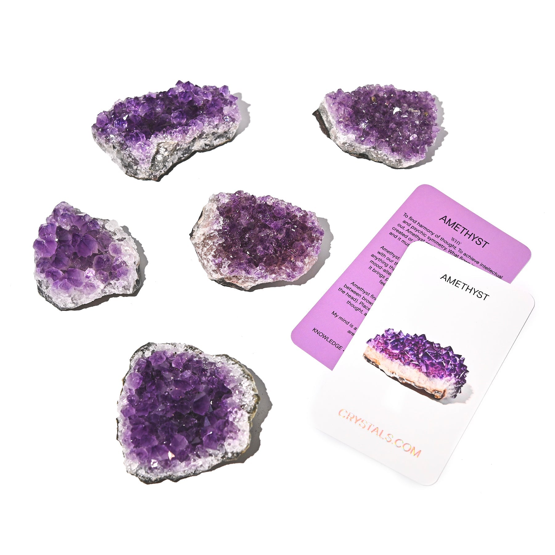 Amethyst Cluster with purple crystalline formations on rough rock base, used for decoration or healing purposes.