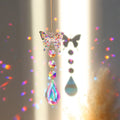 Colorful diamond stars, moon, butterflies sun garlands Suncatcher accessories for indoor and outdoor gardening, light