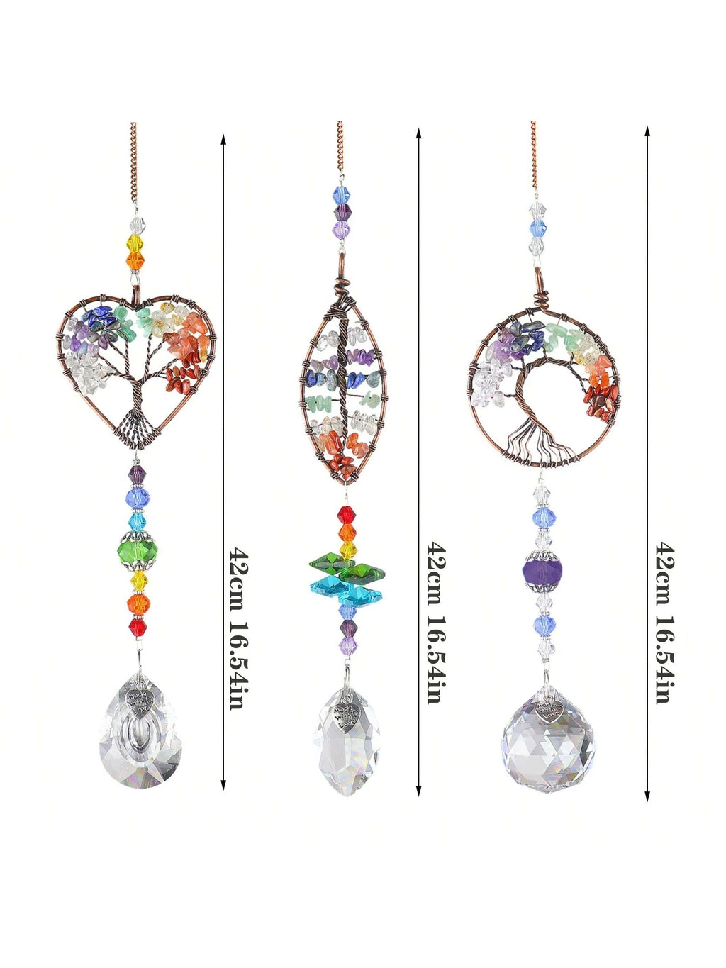 Tree of Life  Crystal Suncatchers for Windows Hanging Sun Catchers Decor with Prisms for Home Indoor Outdoor Car Making Rainbows